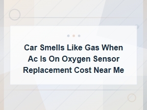 The Category Is Oxygen Sensor Diagnostics, So the Title Should Reflect That.